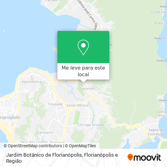 Jardim Botânico de Florianópolis mapa