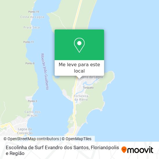 Escolinha de Surf Evandro dos Santos mapa