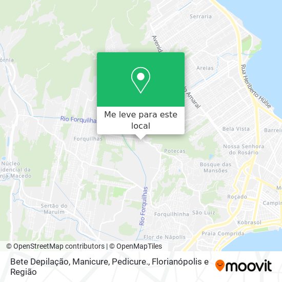 Bete Depilação, Manicure, Pedicure. mapa