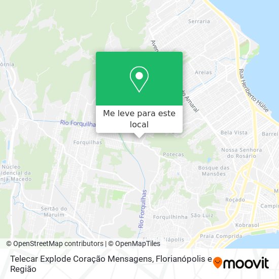 Telecar Explode Coração Mensagens mapa