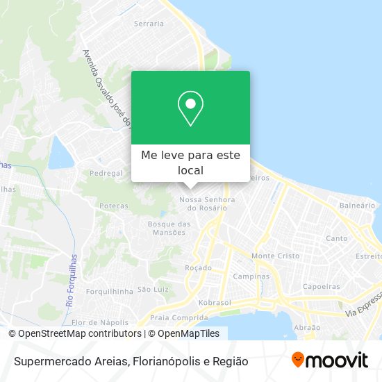 Supermercado Areias mapa
