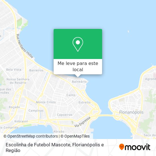 Escolinha de Futebol Mascote mapa