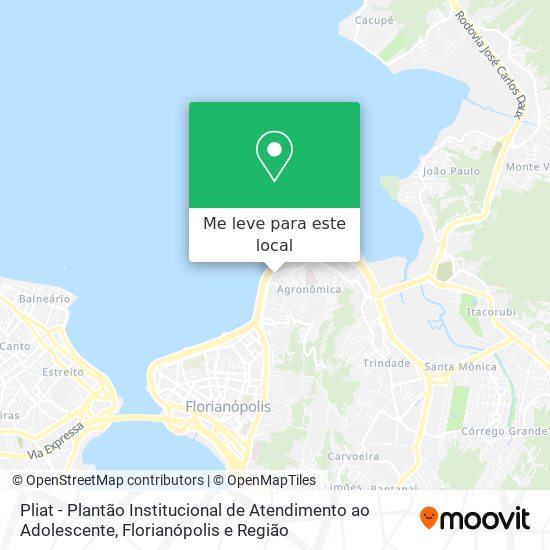 Pliat - Plantão Institucional de Atendimento ao Adolescente mapa