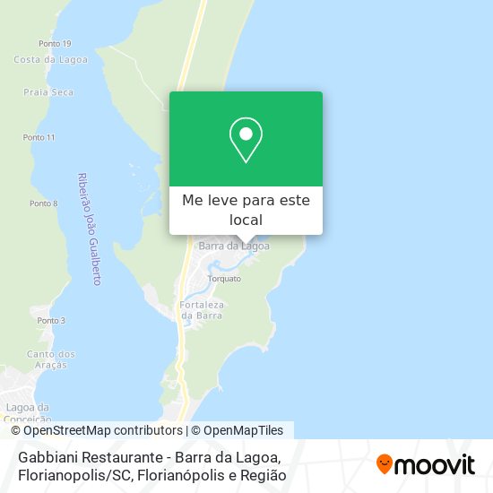Gabbiani Restaurante - Barra da Lagoa, Florianopolis / SC mapa