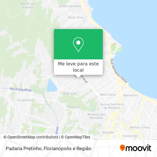 Padaria Pretinho mapa