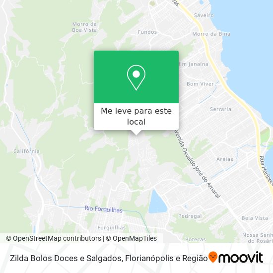 Zilda Bolos Doces e Salgados mapa