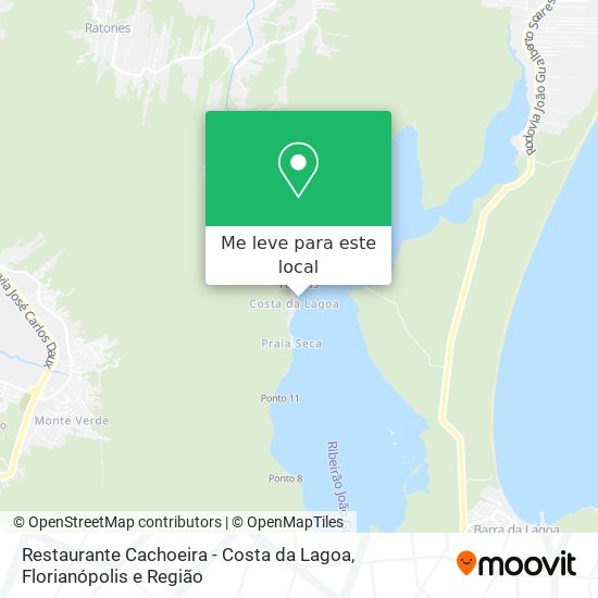 Restaurante Cachoeira - Costa da Lagoa mapa