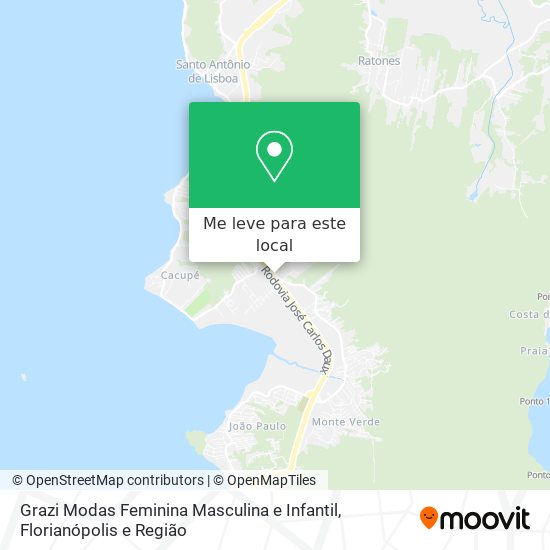 Grazi Modas Feminina Masculina e Infantil mapa