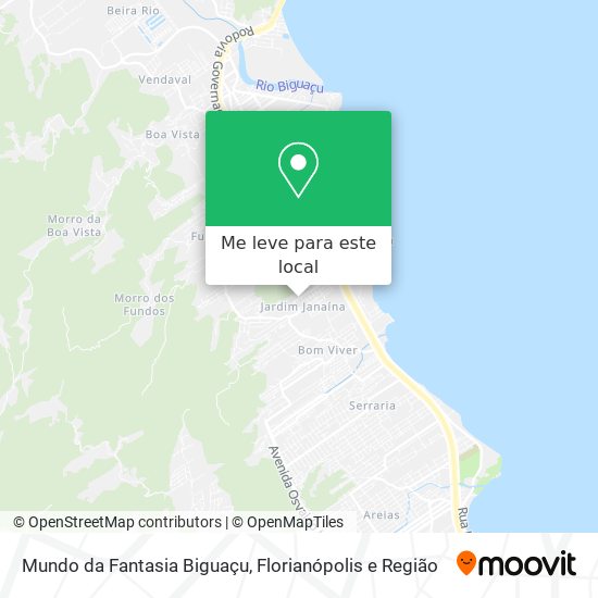 Mundo da Fantasia Biguaçu mapa