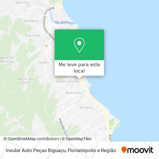 Insular Auto Peças Biguaçu mapa