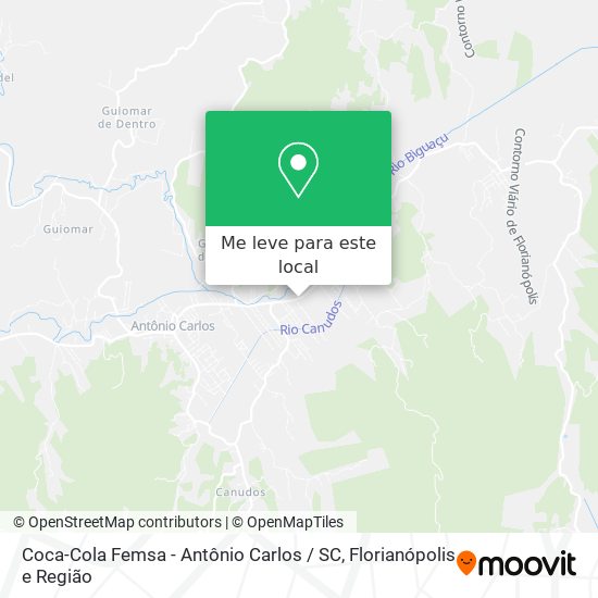 Coca-Cola Femsa - Antônio Carlos / SC mapa
