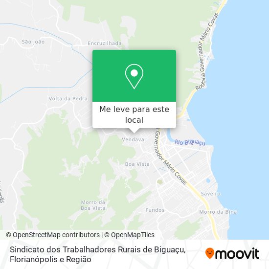 Sindicato dos Trabalhadores Rurais de Biguaçu mapa