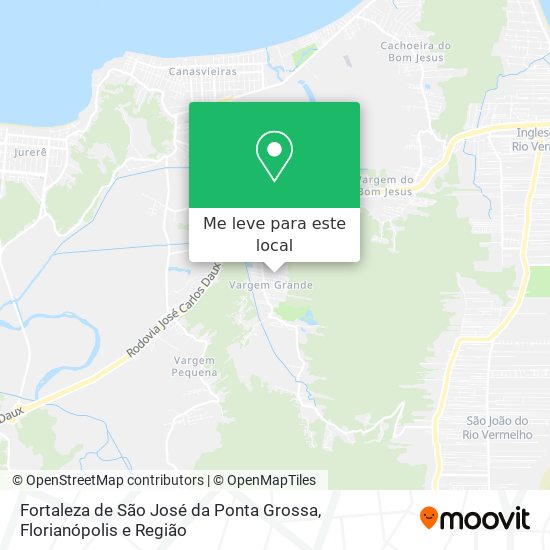 Fortaleza de São José da Ponta Grossa mapa