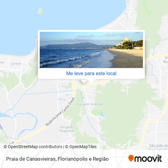 Praia de Canasvieiras mapa