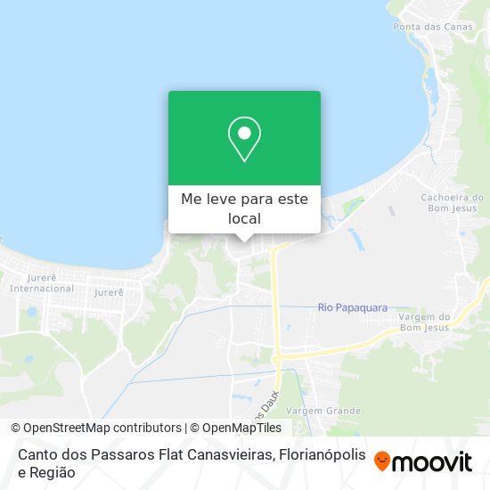 Canto dos Passaros Flat Canasvieiras mapa