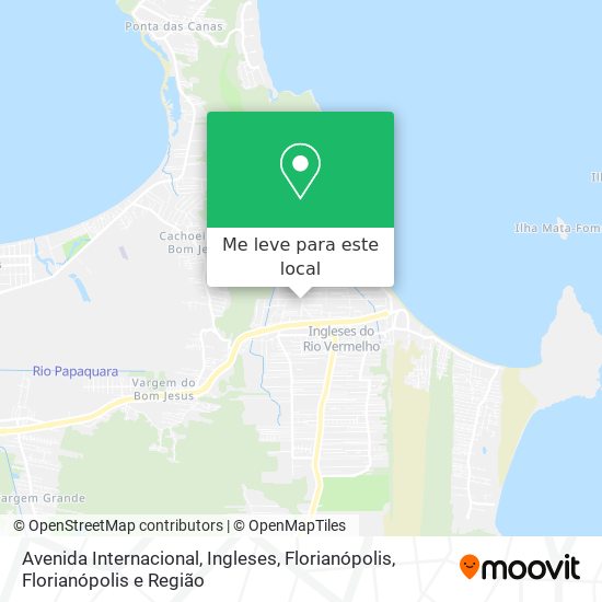 Avenida Internacional, Ingleses, Florianópolis mapa