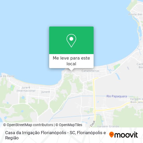 Casa da Irrigação Florianópolis - SC mapa