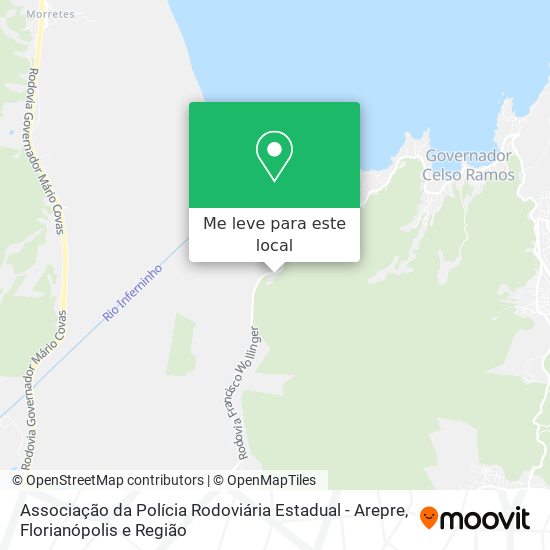 Associação da Polícia Rodoviária Estadual - Arepre mapa
