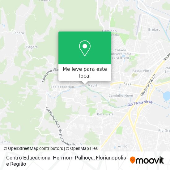 Centro Educacional Hermom Palhoça mapa