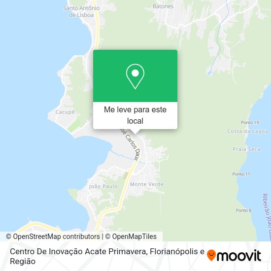 Centro De Inovação Acate Primavera mapa