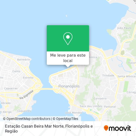 Estação Casan Beira Mar Norte mapa