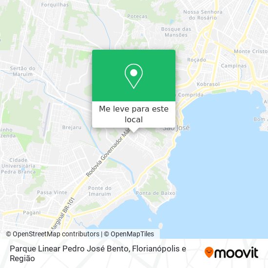 Parque Linear Pedro José Bento mapa