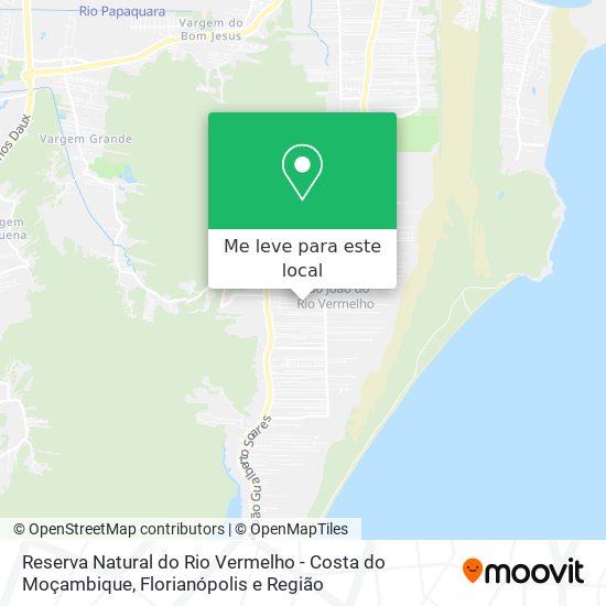 Reserva Natural do Rio Vermelho - Costa do Moçambique mapa