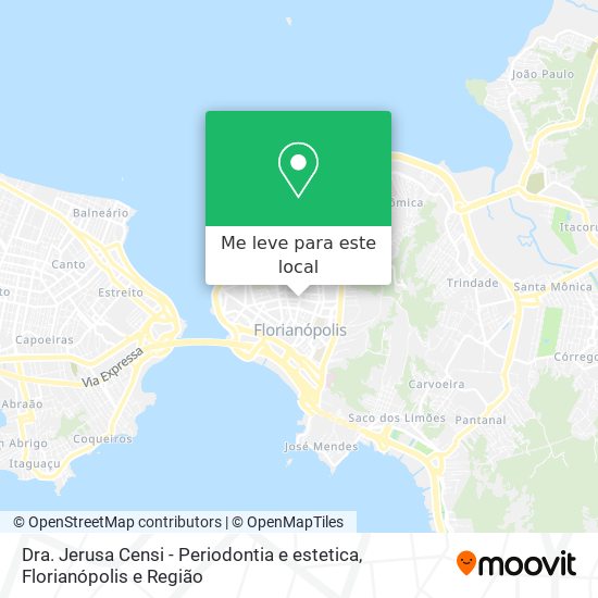 Dra. Jerusa Censi - Periodontia e estetica mapa