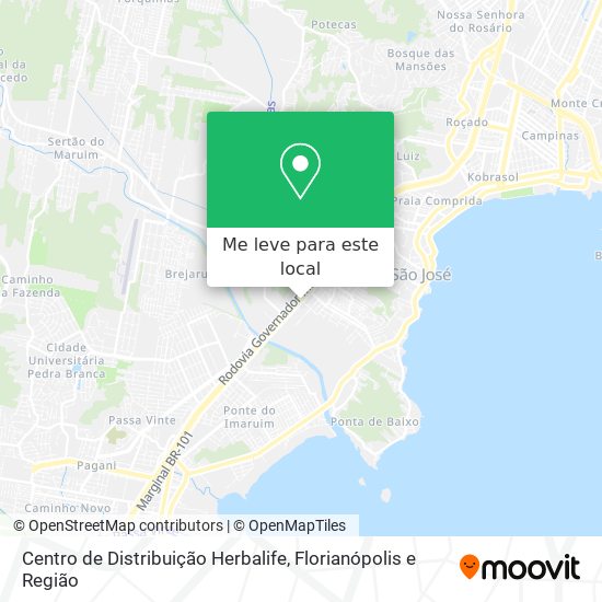 Centro de Distribuição Herbalife mapa