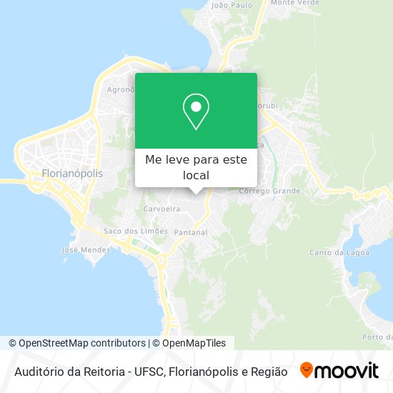 Auditório da Reitoria - UFSC mapa