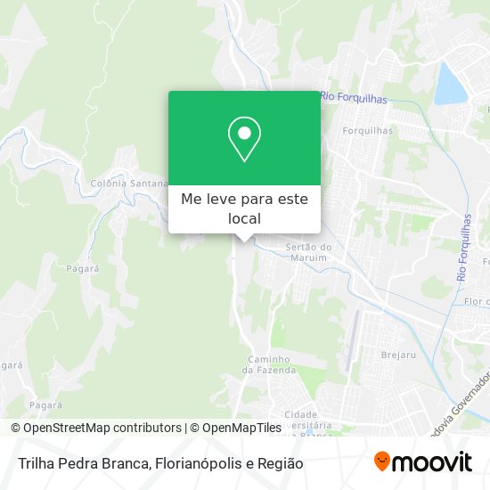 Trilha Pedra Branca mapa