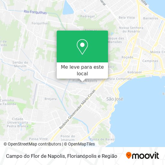 Campo do Flor de Napolis mapa