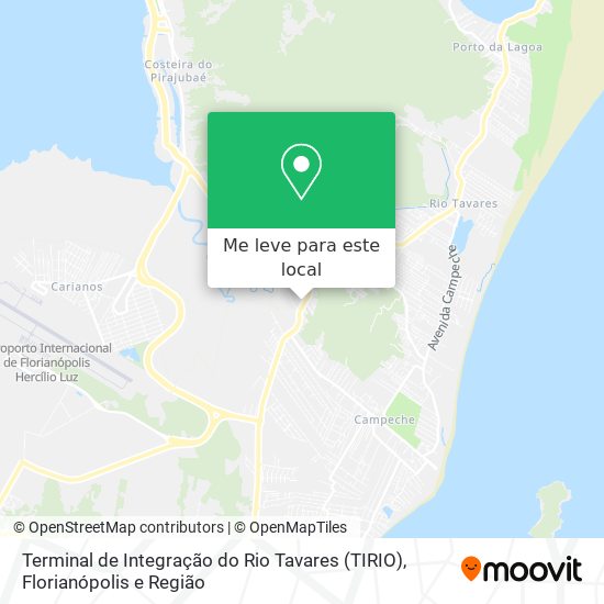 Terminal de Integração do Rio Tavares (TIRIO) mapa