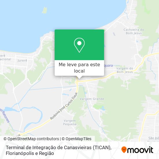 Terminal de Integração de Canasvieiras (TICAN) mapa