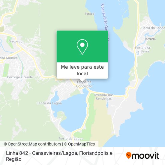 Linha 842 - Canasvieiras/Lagoa mapa