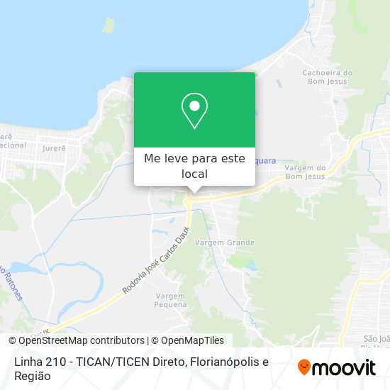 Linha 210 - TICAN/TICEN Direto mapa