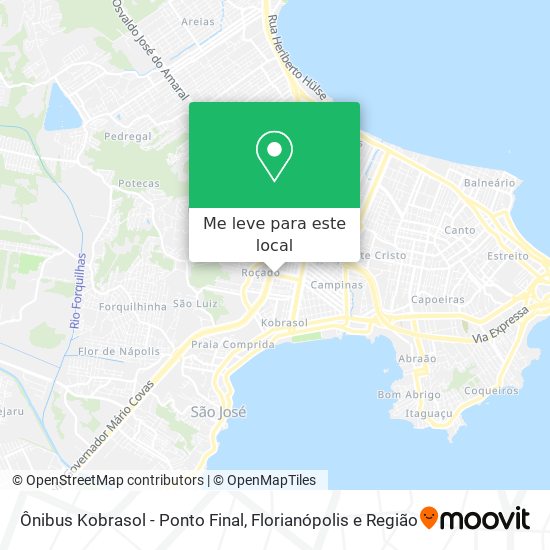 Ônibus Kobrasol - Ponto Final mapa