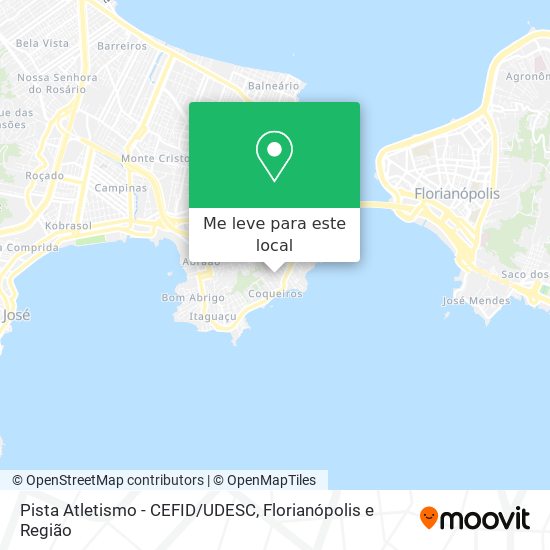 Pista Atletismo - CEFID/UDESC mapa