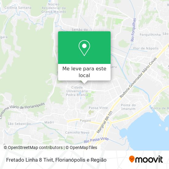 Fretado Linha 8 Tivit mapa