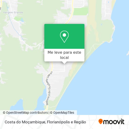 Costa do Moçambique mapa