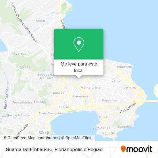 Guarda Do Embaú-SC mapa