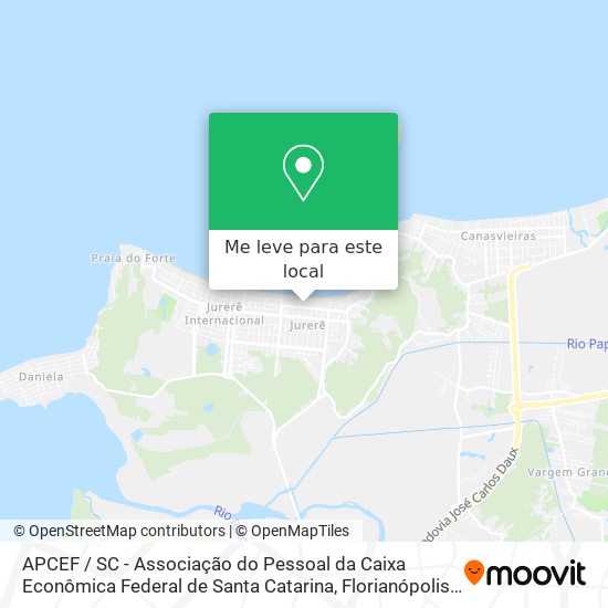 APCEF / SC - Associação do Pessoal da Caixa Econômica Federal de Santa Catarina mapa