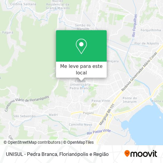UNISUL - Pedra Branca mapa