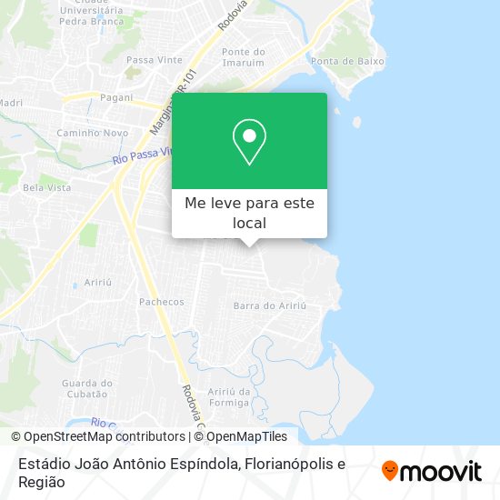 Estádio João Antônio Espíndola mapa