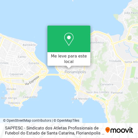 SAPFESC - Sindicato dos Atletas Profissionais de Futebol do Estado de Santa Catarina mapa