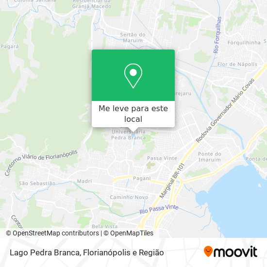 Lago Pedra Branca mapa
