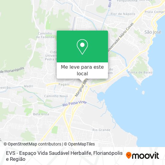 EVS - Espaço Vida Saudável Herbalife mapa