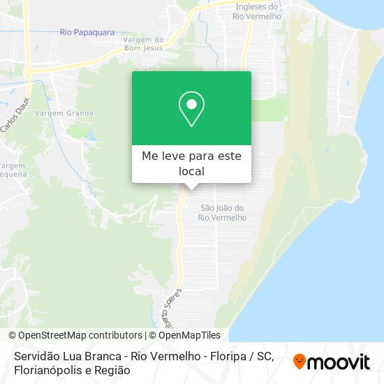 Servidão Lua Branca - Rio Vermelho - Floripa / SC mapa