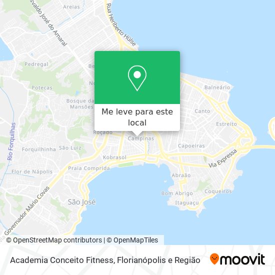 Academia Conceito Fitness mapa