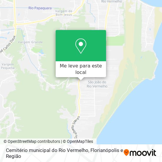 Cemitério municipal do Rio Vermelho mapa